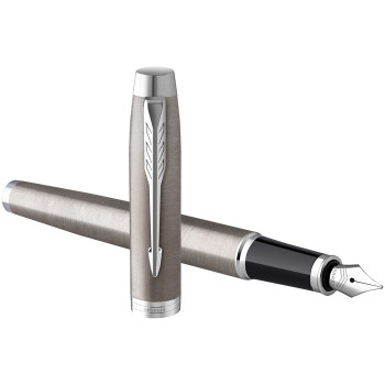 Parker IM Fountain Pen - Brushed Metal Chrome Trim - Picture 2
