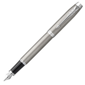 Parker IM Fountain Pen - Brushed Metal Chrome Trim
