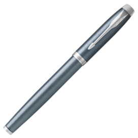 Parker IM Fountain Pen - Light Blue Grey Chrome Trim - Picture 1