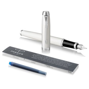 Parker IM Fountain Pen - White Chrome Trim - Picture 2