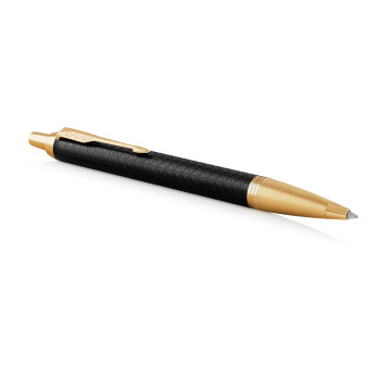 Parker IM Premium Ballpoint Pen - Black Gold Trim - Picture 1