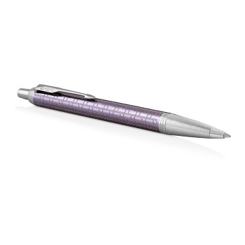 Parker IM Premium Ballpoint Pen - Dark Violet Chrome Trim - Picture 1