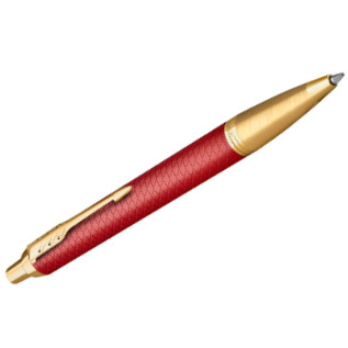 Parker IM Premium Ballpoint pen - Matte Red Gold Trim - Picture 1