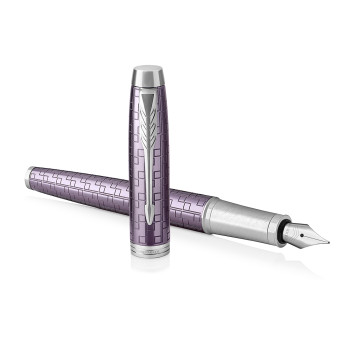 Parker IM Premium Fountain Pen - Dark Violet Chrome Trim - Picture 2
