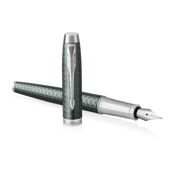 Parker IM Premium Fountain Pen - Pale Green Chrome Trim - Picture 2