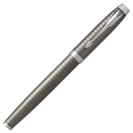 Parker IM Premium Rollerball Pen - Dark Espresso Chiseled Chrome Trim - Picture 1