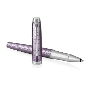 Parker IM Premium Rollerball Pen - Dark Violet Chrome Trim - Picture 2