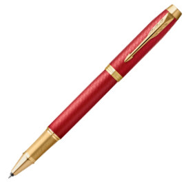 Parker IM Premium Rollerball Pen - Matte Red Gold Trim