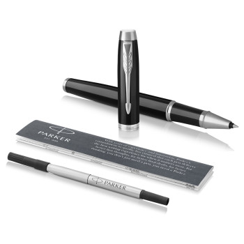 Parker IM Rollerball Pen - Gloss Black Chrome Trim - Picture 2