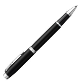 Parker IM Rollerball Pen - Matte Black Chrome Trim - Picture 1