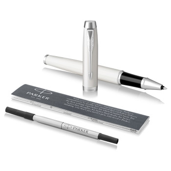 Parker IM Rollerball Pen - White Chrome Trim - Picture 2
