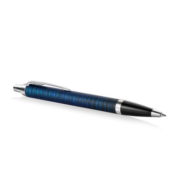 Parker IM Special Edition Ballpoint Pen - Blue Origin Chrome Trim - Picture 1
