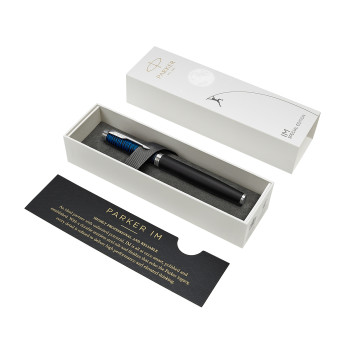 Parker IM Special Edition Rollerball Pen - Blue Origin Chrome Trim - Picture 3