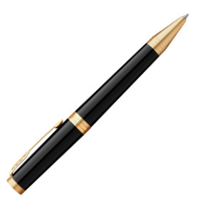 Parker Ingenuity Ballpoint Pen - Black Gold Trim - Picture 1