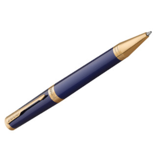 Parker Ingenuity Ballpoint Pen - Dark Blue Gold Trim - Picture 2