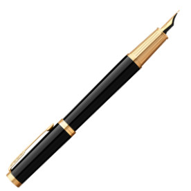 Parker Ingenuity Fountain Pen - Black Gold Trim - Picture 1