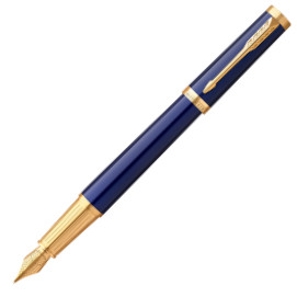 Parker Ingenuity Fountain Pen - Dark Blue Gold Trim