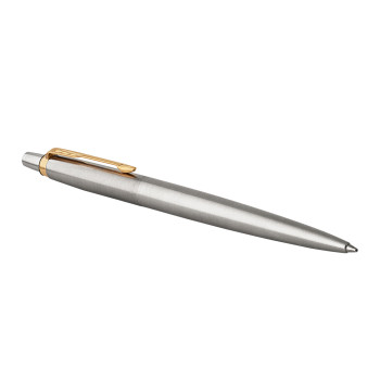 Parker Jotter Ballpoint Pen - Stainless Steel Gold Trim - Picture 1