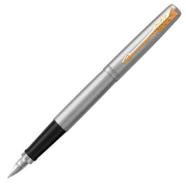 Parker Jotter Fountain Pen - Stainless Steel Gold Trim (Gift Boxed)