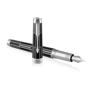 Parker Premier Fountain Pen - Luxury Black Palladium Trim - Picture 2