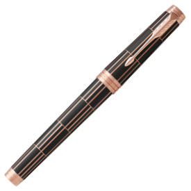 Parker Premier Fountain Pen - Luxury Brown Pink Gold Trim - Picture 1