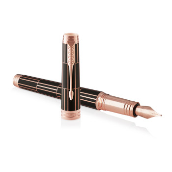 Parker Premier Fountain Pen - Luxury Brown Pink Gold Trim - Picture 2