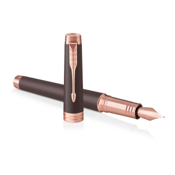Parker Premier Fountain Pen - Soft Brown Pink Gold Trim - Picture 2