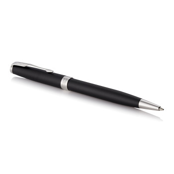 Parker Sonnet Ballpoint Pen - Matte Black Chrome Trim - Picture 1