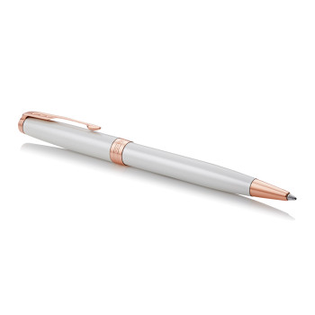 Parker Sonnet Ballpoint Pen - Pearl Lacquer Pink Gold Trim - Picture 1