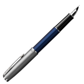 Parker Sonnet Essentials Fountain Pen - Matte Blue & Sandblasted Steel - Picture 2
