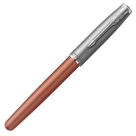 Parker Sonnet Essentials Rollerball Pen - Matte Orange & Sandblasted Steel - Picture 1