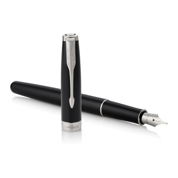 Parker Sonnet Fountain Pen - Black Lacquer Chrome Trim - Picture 2
