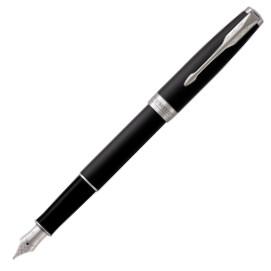 Parker Sonnet Fountain Pen - Matte Black Chrome Trim