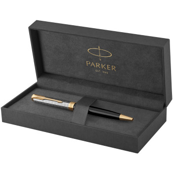 Parker Sonnet Premium Ballpoint Pen - Metal & Black - Picture 2