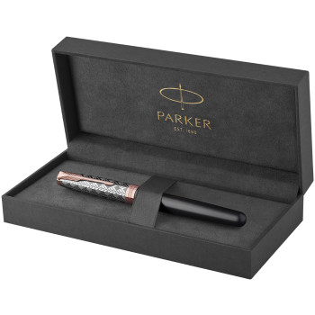 Parker Sonnet Premium Fountain Pen - Metal & Grey with Solid 18K Gold Nib - Picture 3