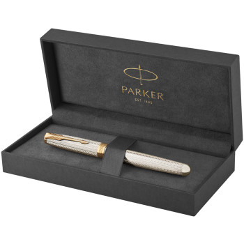 Parker Sonnet Premium Fountain Pen - Silver Mistral with Solid 18K Gold Nib - Picture 3