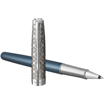 Parker Sonnet Premium Rollerball Pen - Metal & Blue - Picture 2