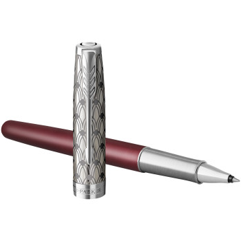Parker Sonnet Premium Rollerball Pen - Metal & Red - Picture 1