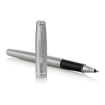 Parker Sonnet Rollerball Pen - Stainless Steel Chrome Trim - Picture 2