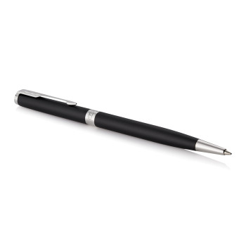Parker Sonnet Slim Ballpoint Pen - Matte Black Chrome Trim - Picture 1
