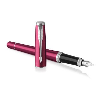 Parker Urban Fountain Pen - Vibrant Magenta Chrome Trim - Picture 2
