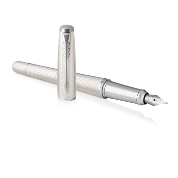 Parker Urban Premium Fountain Pen - Metallic Pearl Chrome Trim - Picture 2