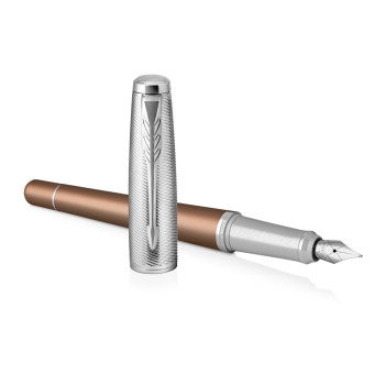Parker Urban Premium Fountain Pen - Orange Chrome Trim - Picture 2