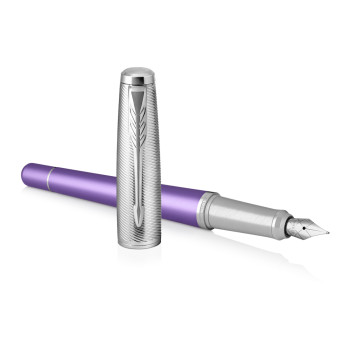 Parker Urban Premium Fountain Pen - Violet Chrome Trim - Picture 2