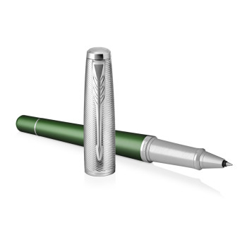 Parker Urban Premium Rollerball Pen - Green Chrome Trim - Picture 2
