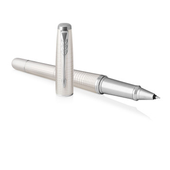Parker Urban Premium Rollerball Pen - Metallic Pearl Chrome Trim - Picture 2