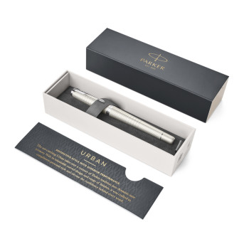 Parker Urban Premium Rollerball Pen - Metallic Pearl Chrome Trim - Picture 3