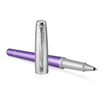 Parker Urban Premium Rollerball Pen - Violet Chrome Trim - Picture 2