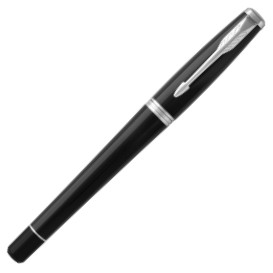Parker Urban Rollerball Pen - Black Cab Chrome Trim - Picture 1