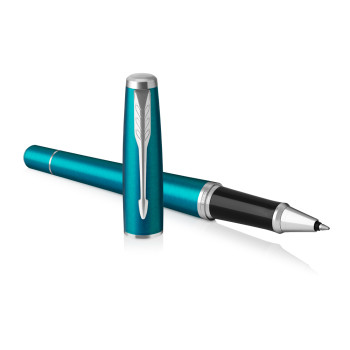 Parker Urban Rollerball Pen - Vibrant Blue Chrome Trim - Picture 2